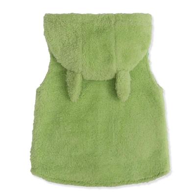 韩版<em>儿童</em>拉链男<em>马甲</em>女背心可爱连帽毛绒坎肩 