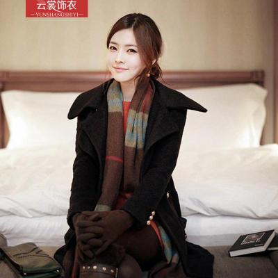 云裳饰衣2014秋冬新款<em>韩版中长款</em>大码女装毛