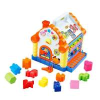 汇乐玩具（HUILE TOYS）趣味小屋 739 儿童益智早教玩具/形状积木配对 塑料