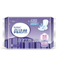 高洁丝(kotex)放肆睡棉柔纤巧夜用卫生巾280mm8片