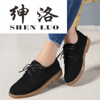 绅洛时尚流行潮牌秋季新款英伦小皮鞋女韩版复古马丁鞋休闲平底单鞋
