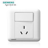 西门子（SIEMENS）开关插座 皓睿玉釉白系列一开10A三孔插座5UB01833NC01 玉釉白 一开10A三孔