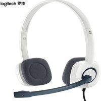 罗技（Logitech）H150 立体声耳机麦克风耳机线控带麦克风头戴式学习办公语音话务耳机 （白色）