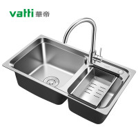 华帝(VATTI) 304不锈钢水槽单槽 拉丝不锈钢洗菜盆 厨房水槽 厨房洗碗盆 091101款