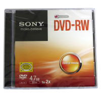 索尼（SONY）DVD-RW刻录盘1-2速4.7G单片盒装