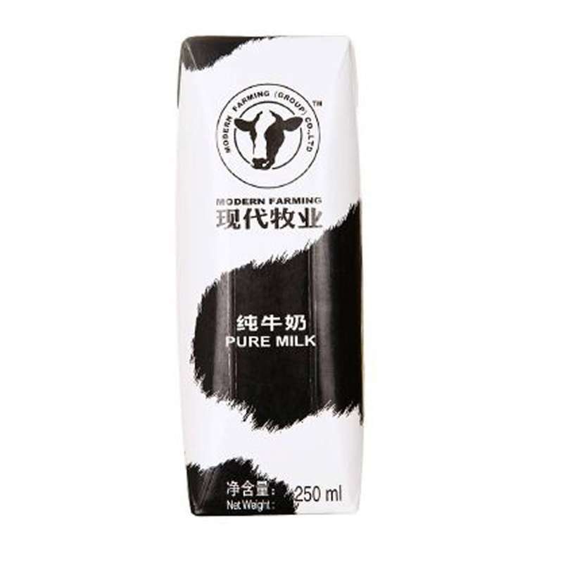蒙牛(mengniu)纯牛奶 现代牧业纯牛奶(简装)250ml*12