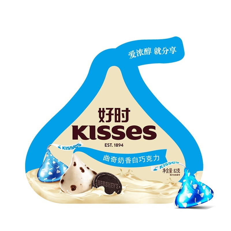 好时kisses好时之吻曲奇奶香白巧克力82g