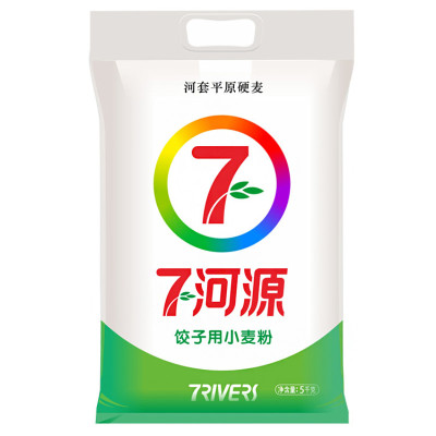 【苏宁易购超市】七河源 河套面粉 饺子用小麦粉5kg