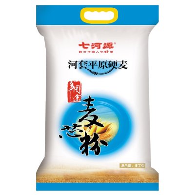 【苏宁易购超市】七河源 河套面粉 多用途小麦粉5kg