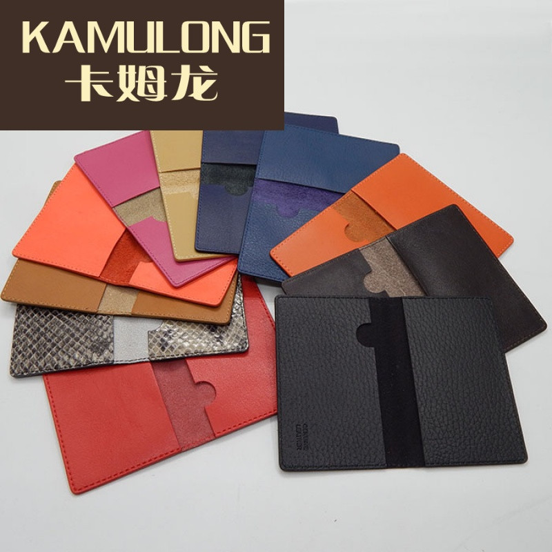 kamulong牛皮手工小钱包超小零钱包真皮迷你隐形款卡包男女式超薄钱夹