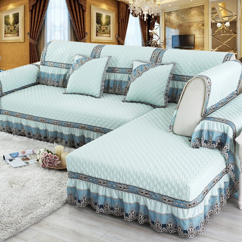木儿家居 欧式沙发垫坐垫套装四季沙发罩套子防滑可定制 乔斯-绿色