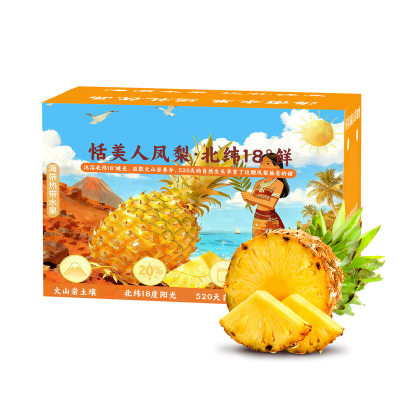 [西沛生鲜]海南金钻凤梨 净重4.5斤 大果 当季新鲜水果 酸甜多汁 产地精选