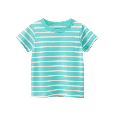 夏季新款宝宝衣服儿童条纹短袖T恤潮童装一手货源