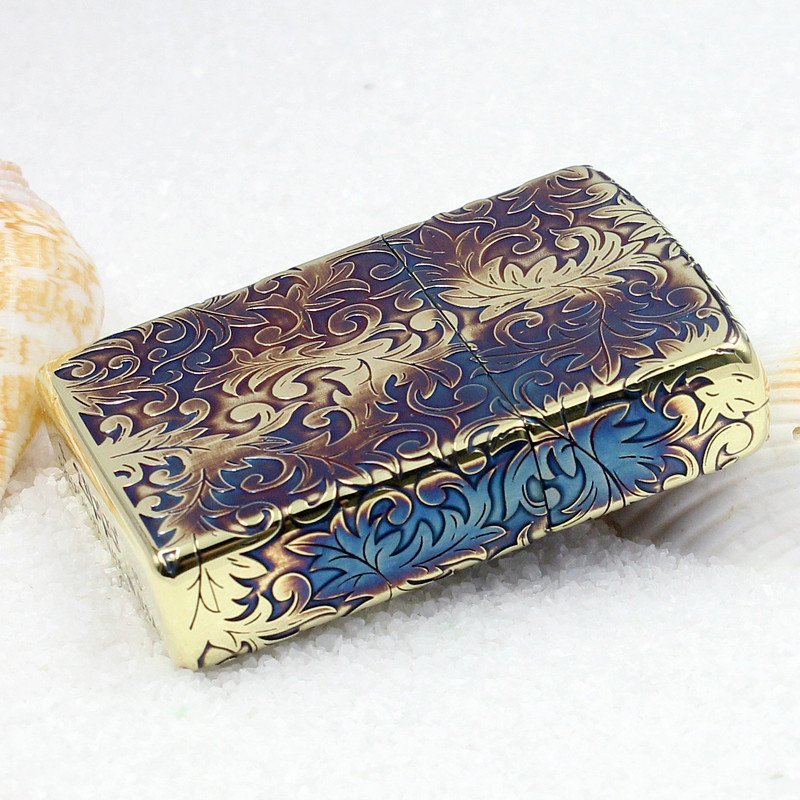 zippo纯银唐草限量版,zippo唐草限量版1000 之宝zippo防风打火机 新款五面加工深雕唐草富贵花 繁花似锦