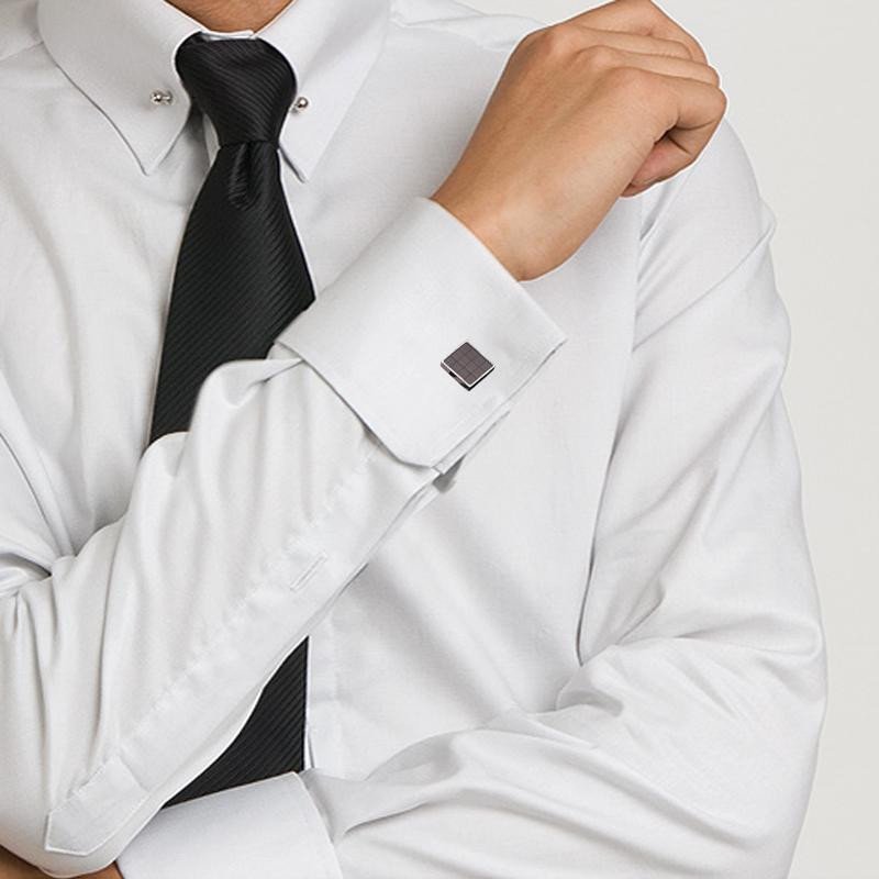 都乐dule 不锈钢法式袖口叠袖衬衣袖钉袖扣男士商务衬衫袖口钉经典 衣