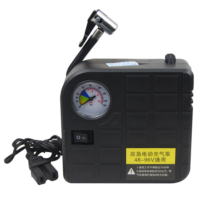 电动车充气泵电动车专用便携式高压电动充气泵