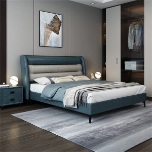 梵宜 科技布床意式极简布床1.8米单双人床现代简约软床北欧风 K107# [普通款]床 1.8*2.0m