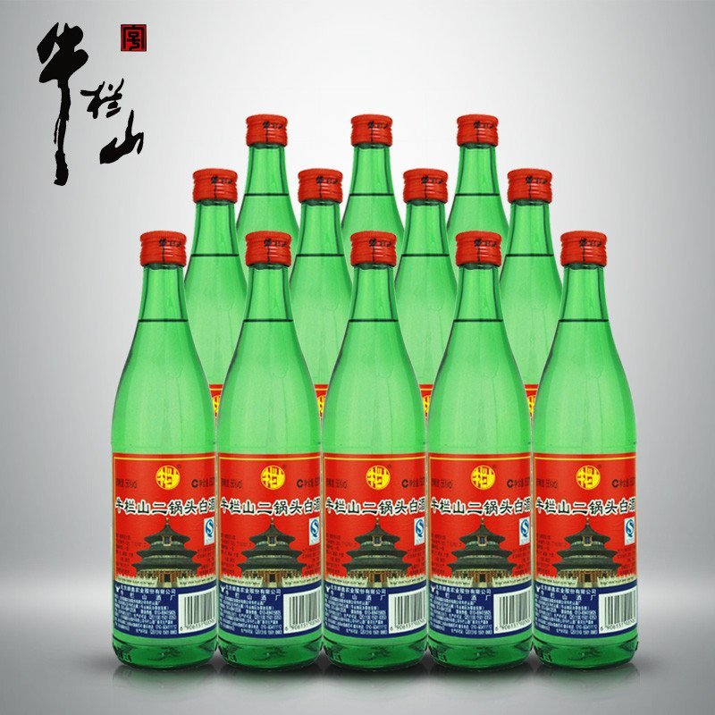 牛栏山二锅头白酒精制46度白瓶清香型500ml12瓶装