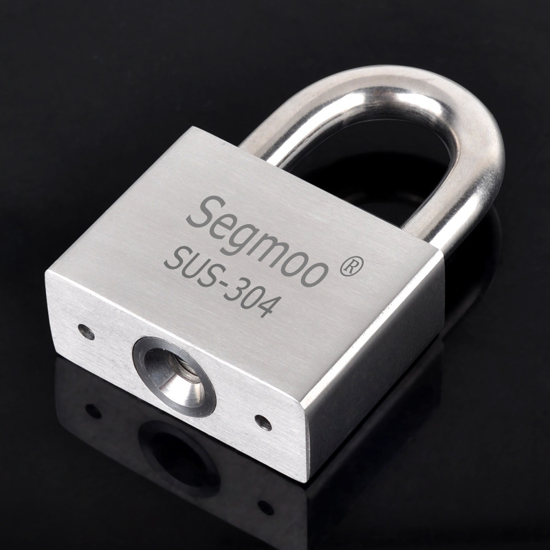 segmoo304不锈钢大门挂锁门锁防盗锁户外防水防锈不通开家用锁头