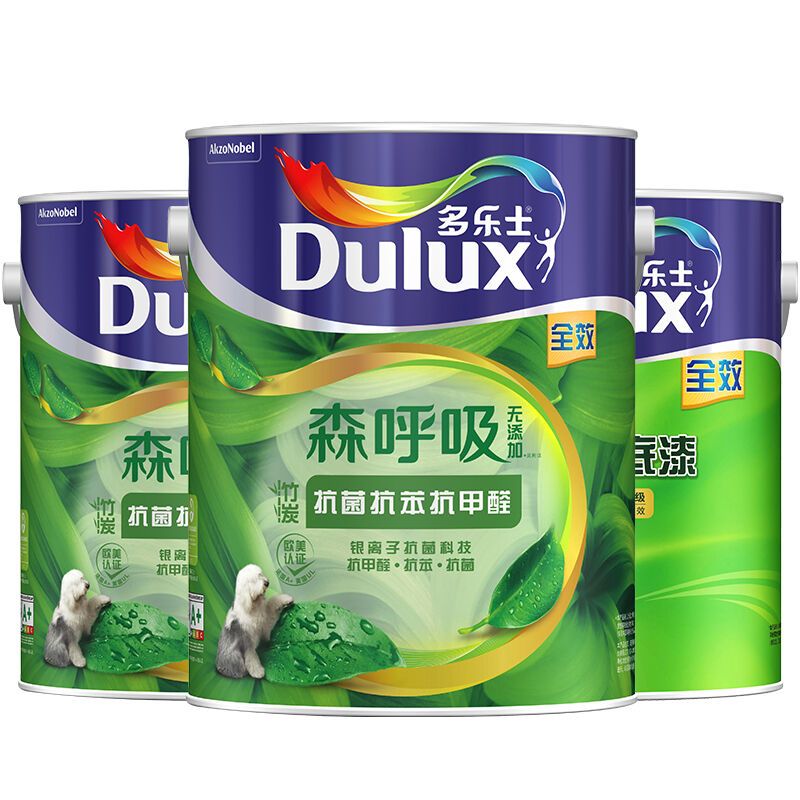 多乐士(dulux)竹炭森呼吸无添加抗苯抗甲醛全效乳胶漆内墙面漆 油漆