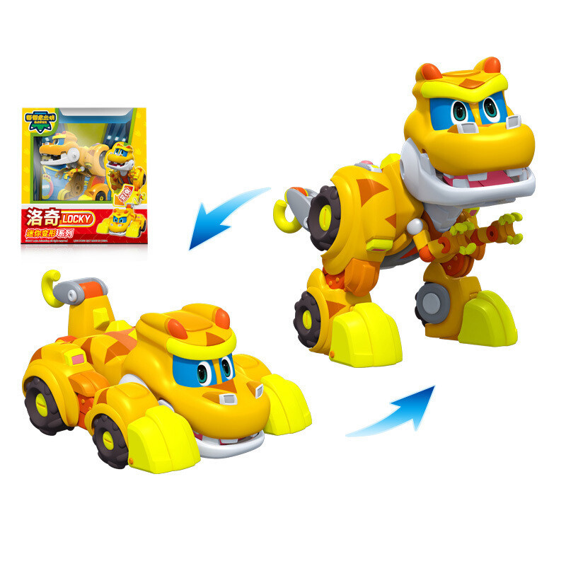 灵动帮帮龙出动玩具恐龙探险队变形机器人棒棒