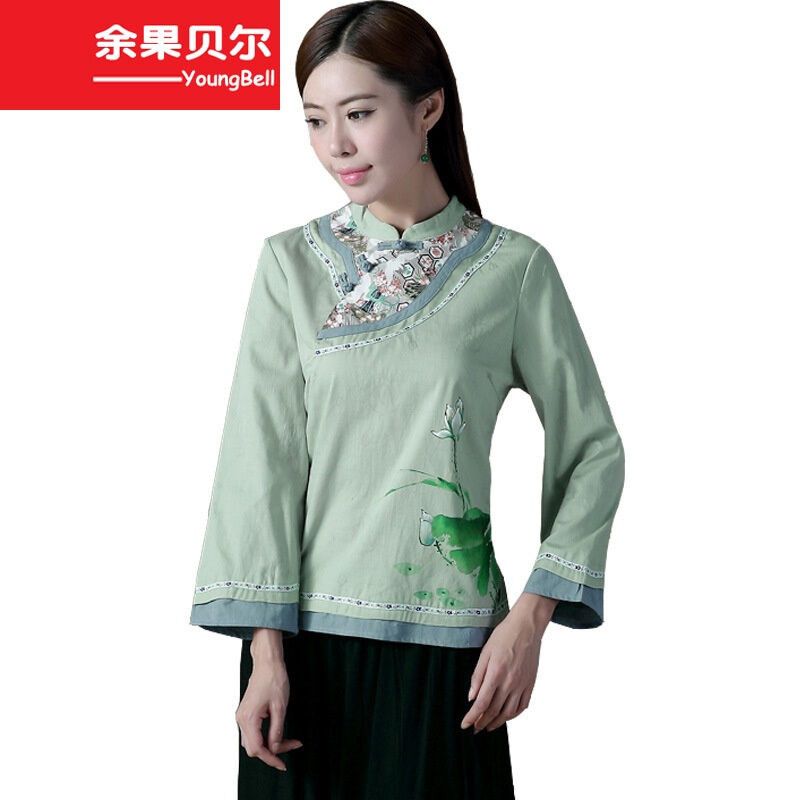 余果贝尔唐装女茶服汉服改良女装中国风中式禅