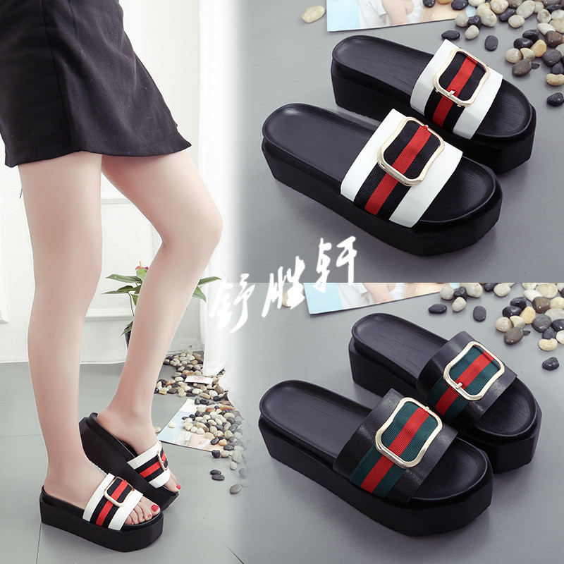 2017夏季新款低帮鞋女鞋松糕底聚氨酯松糕鞋