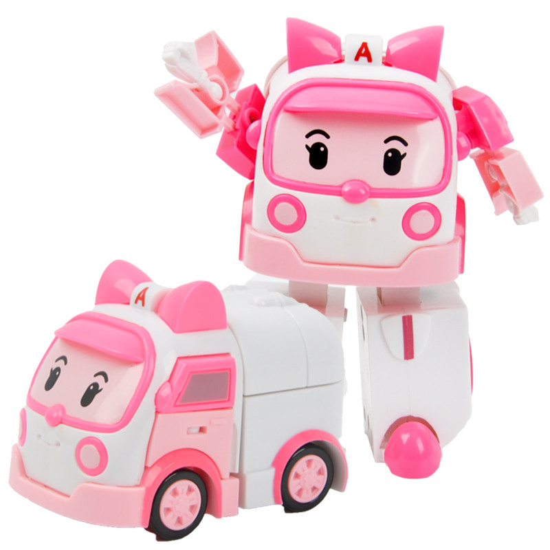 超级飞侠 新款升级大号韩国变形警车珀利机器人波利变型警察儿童玩具