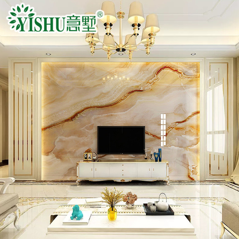 石材电视墙新中式