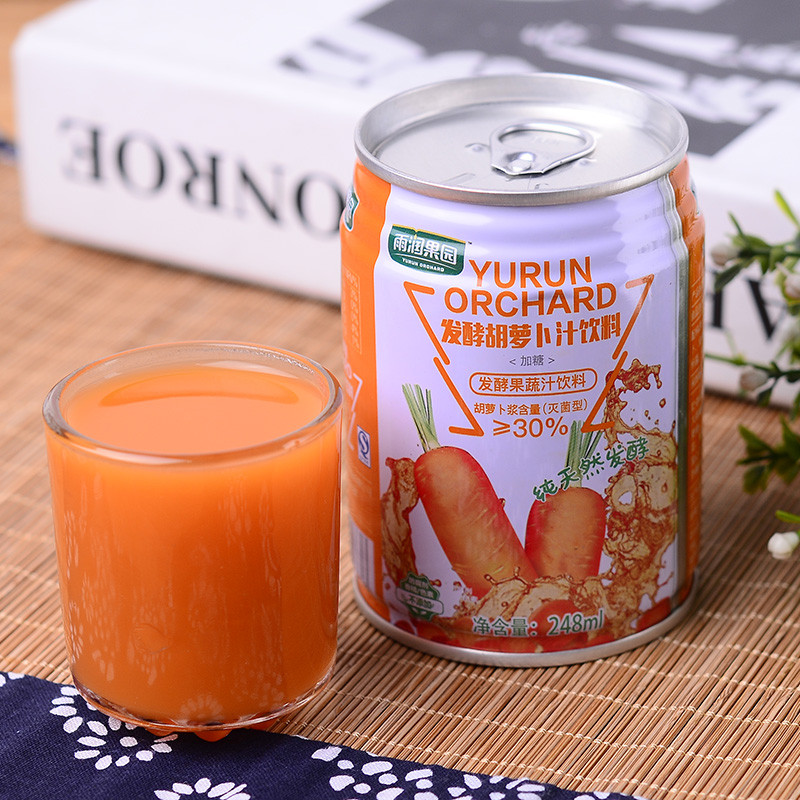 超级新品 雨润yurun 发酵胡萝卜 248ml 复合果蔬饮料 饮料饮品 果汁