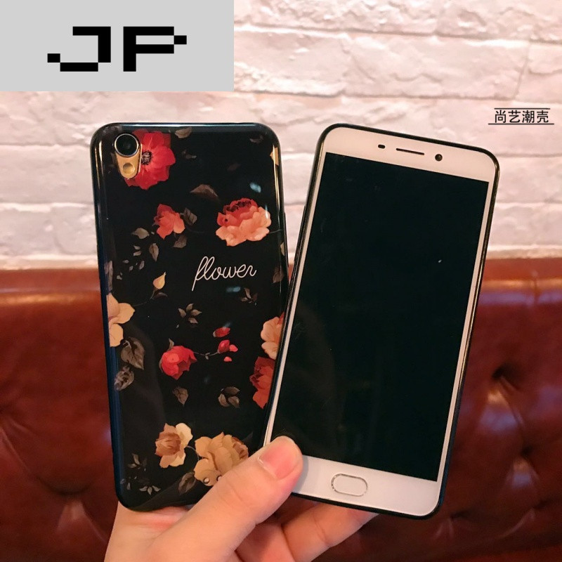 手机摔碎真实图片,OPPO,oppo手机屏幕摔碎图片 jp潮流品牌浮雕玫瑰oppor9手机壳女款潮r9s挂绳硅胶软