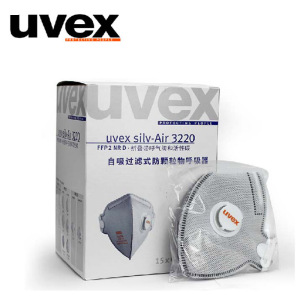 德国UVEX N95活性炭口罩 油烟PM2.5二手烟孕妇防雾霾专用防甲醛女防毒 3220口罩5个