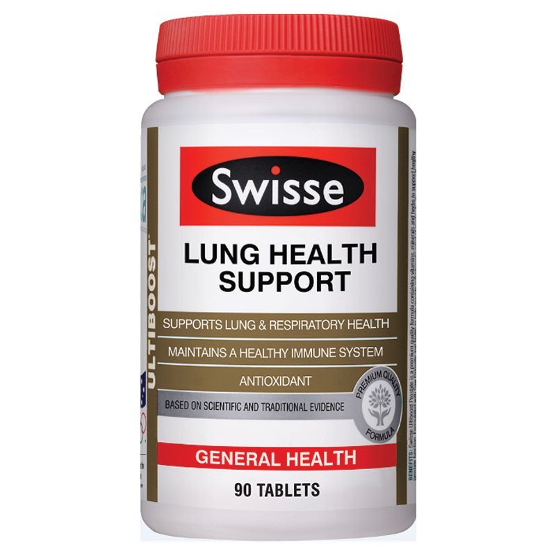 swisse 清肺片化痰清肺润肺戒烟灵 抗雾霾 澳洲进口 瓶装90粒 1瓶