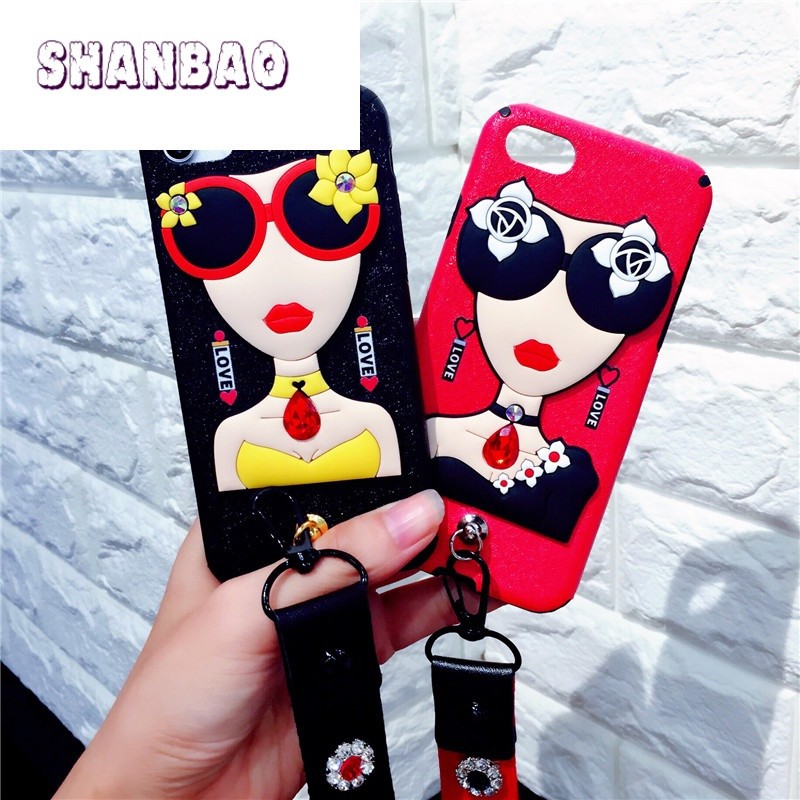 SHANBAO6手机壳苹果6s欧美女神iPhone7plu