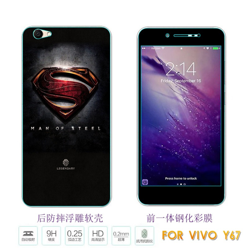 vivoy67手机壳y67a步步高vivo彩钢膜voviy刚化viviy个性套vivox丫定制