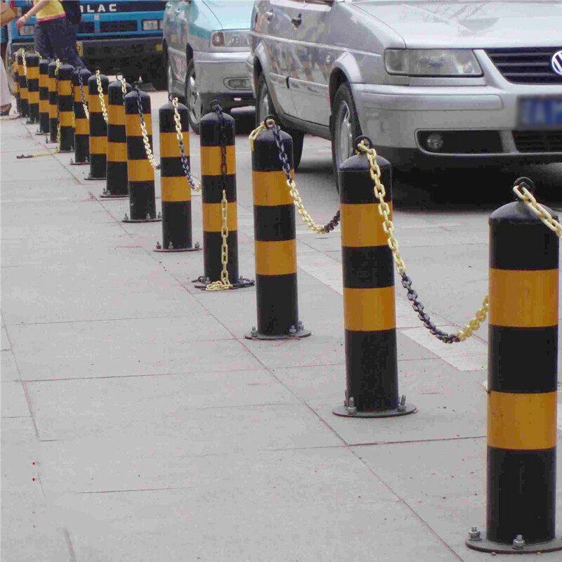反光钢管警示柱标志隔离桩禁止停车路障固定防撞柱护栏铁立柱加厚