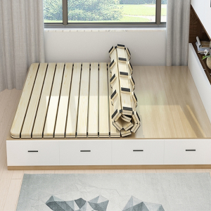 定制硬床板1.8米1.5榻榻米防潮透气阿斯卡利折叠排骨架床定制硬板床垫