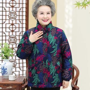 迪鲁奥(DILUAO)中老年女装冬装棉衣奶奶装纯棉外套60-7080岁老年人棉袄厚款宽松妈妈棉服