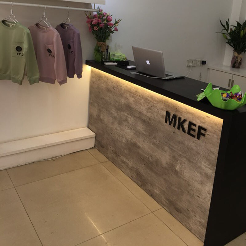 doxa复古收银台柜台服装店小型饭店吧台理发店前台桌公司工业风接待台