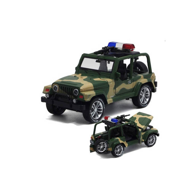 kid"s home toys 20195合金警车模型合金特警车模声光回力开门儿童