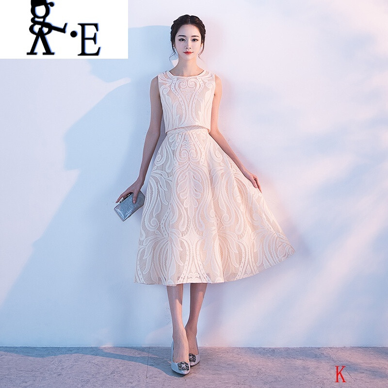唯帝歌 (bailixiangnai) 晚礼服少女短款2017新款宴会