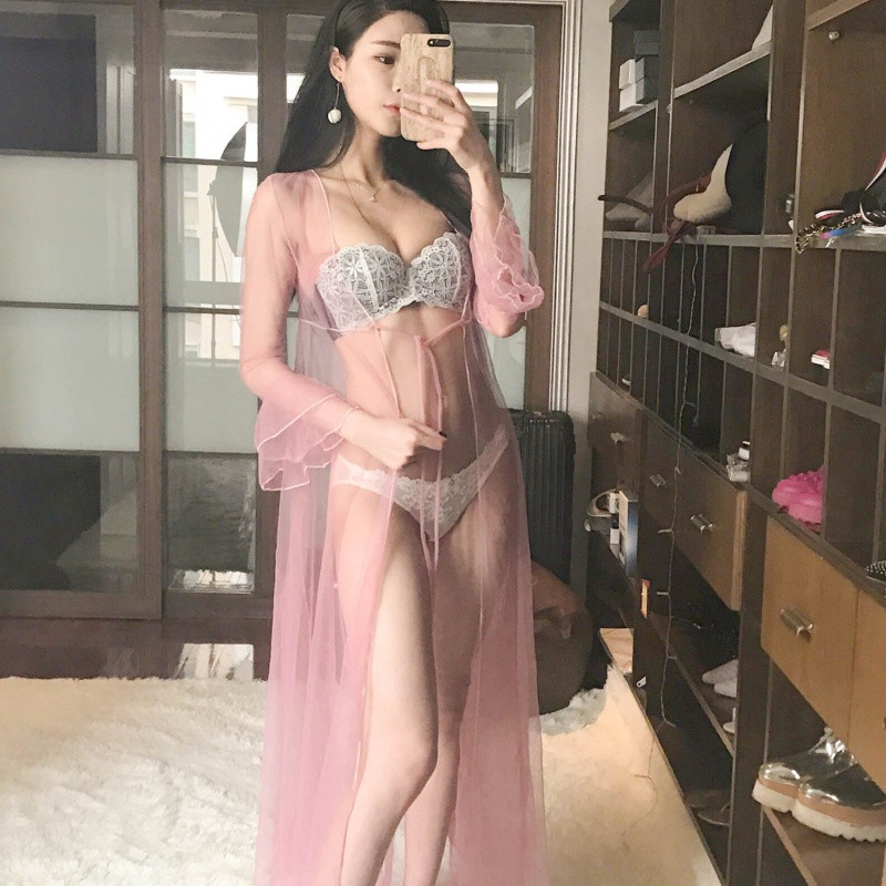 麦瑞思2017新款性感薄纱长裙女装长款夜店礼服裙车模走秀服网红直播
