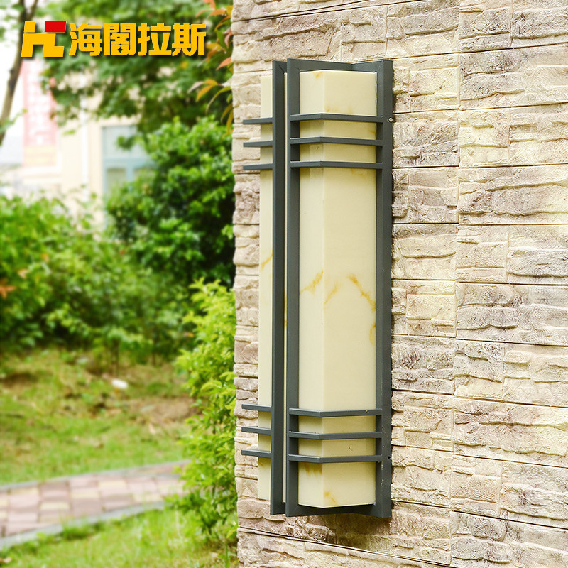 led户外壁灯防水防锈庭院灯花园别墅外墙灯室外大门仿云石简约
