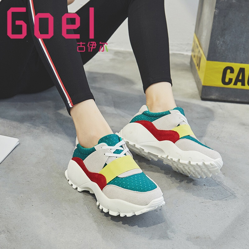 古伊尔轻奢品牌休闲女鞋秋季运动鞋女韩版20