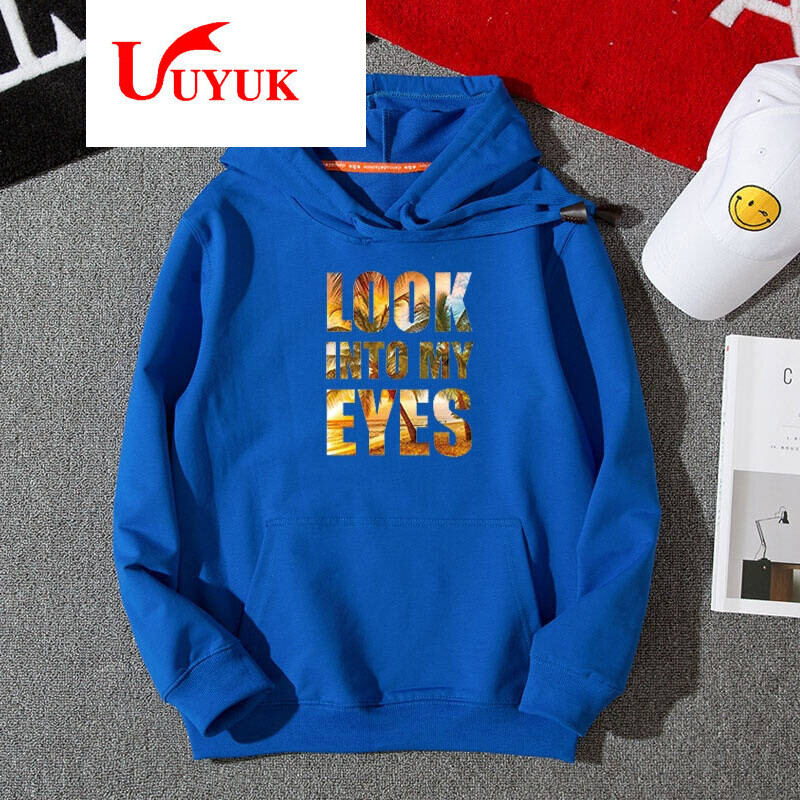 UYUK韩版潮流原宿风bf宽松卫衣男圆领春秋季