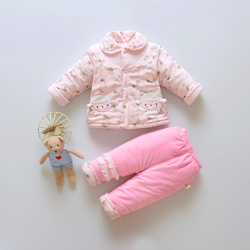 女宝宝6个月9秋冬装0冬季婴儿童薄棉衣服1岁