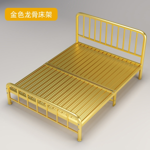 床阿斯卡利1.8米铁艺床铁床双人床1.5米宿舍单人北欧网红现代简约床架铁架