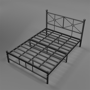 铁架床阿斯卡利1.5米铁床单人床公寓铁艺床双人床1.8米出租房床现代简约
