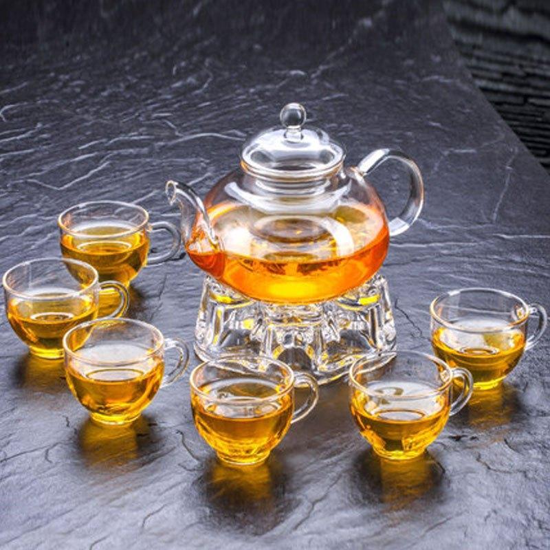 厚玻璃功夫茶具套装家用过滤耐热玻璃泡茶花茶壶整套组合多色多款生活