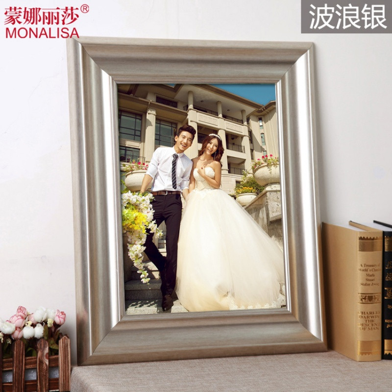 欧式全家福相框16寸20寸创意婚纱照片相框挂墙定制儿童画框海报框